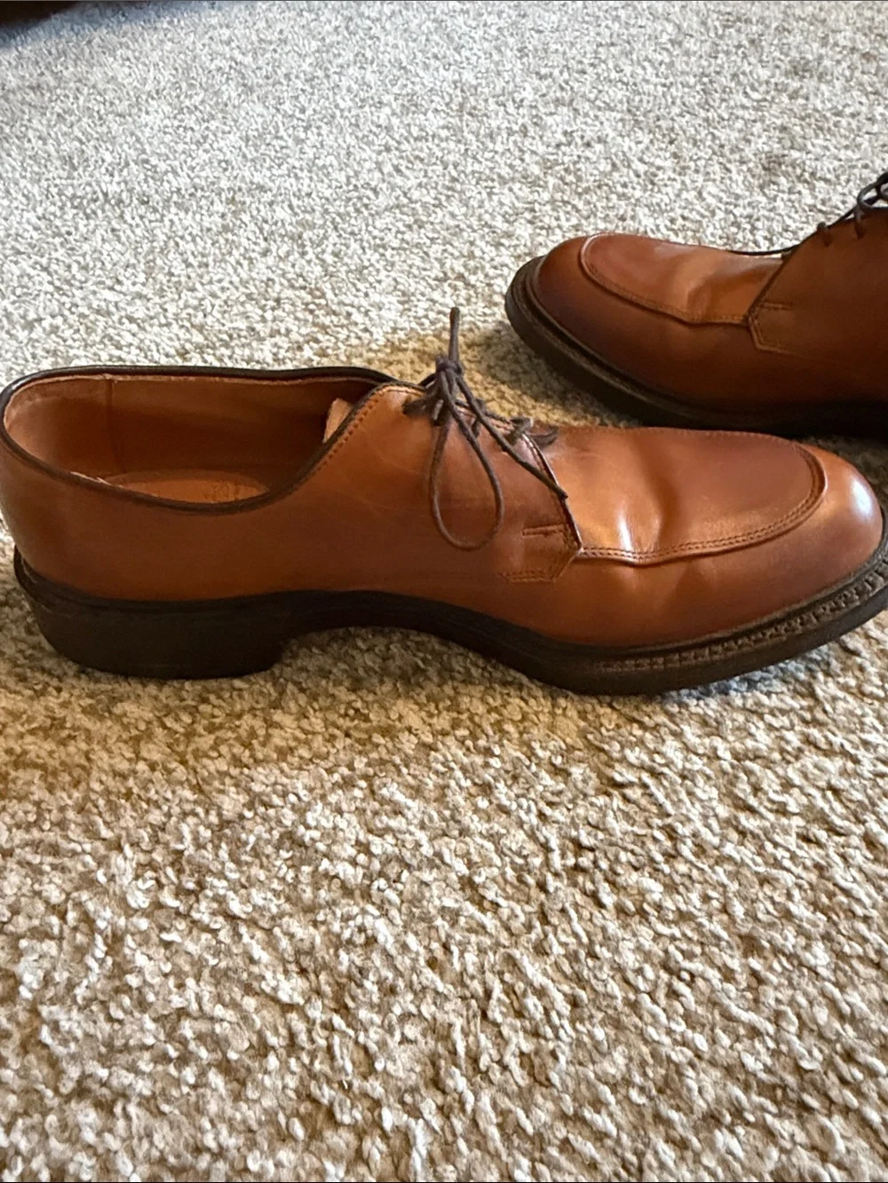 Allen Edmonds Walnut Leather Bond Street Cap Toe Oxfords 10.5